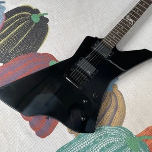 Black ESP Electric Guitar Glossy Body Custom Inlay HH Black Parts Free Ship - Picture 1 of 7