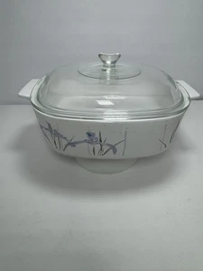 Corelle Corning Ware Shadow Iris Casserole 2 Liter A-2-B w/ Pyrex A-9-C Lid - Picture 1 of 12
