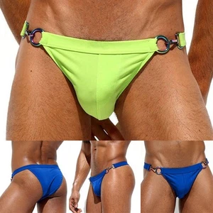 Mens Surf Beach Sexy Low Rise Pouch Bikini Elastic Briefs Swimwear Swim Trunks - Picture 1 of 27