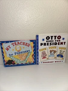 My Teacher For President And Auto Runs For President Two Hardcover Books - Foto 1 di 8