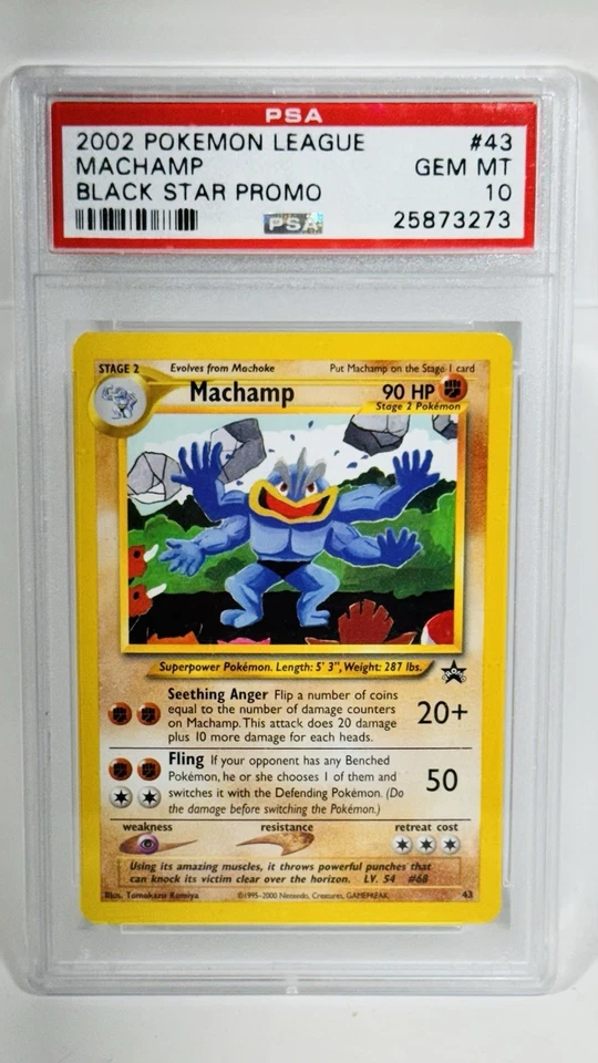 Pokemon Machamp Non Holo Black Star Promo Psa 10 #43 - Image 1 of 1