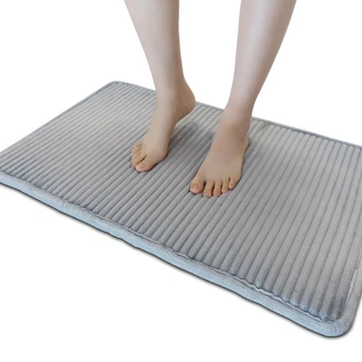 Memory Foam Bath Mat - Ultra Absorbent Quick-Dry Bathroom Rug, Non-Slip Backi... Foto 1 de 4