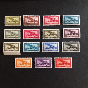 COLONIE FRANCESI - INDOCHINE 1942/44 POSTA AEREA, SERIE DI 15 VAL. MNH/MH **/* - Imagen 1 de 2
