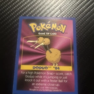Pokemon: Doduo #84 [Tarjeta de Consejo del Juego] - [Promoción de Cereales Kellogg's Canada (1999)]  - Imagen 1 de 2