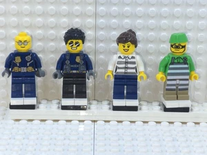 LEGO City Minifigure Lot of 4 Police Prisoner Jail Chef - Picture 1 of 2