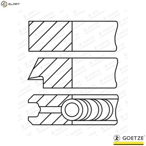 4x PISTON RING KIT 08-451500-00 STD FOR ZMZ 1.0L 3cyl - Picture 1 of 10