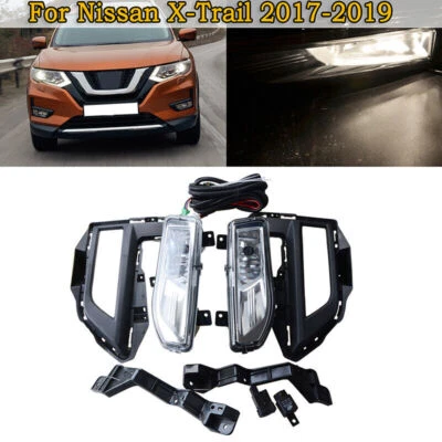 1 kit de luz antiniebla para parachoques delantero para Nissan Rogue X-Trail 2017 2018~2019 Foto 1 de 4