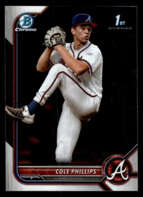 2022 Bowman Draft #BDC-90 Cole Phillips Chrome Card Atlanta Braves - Image 1 of 2