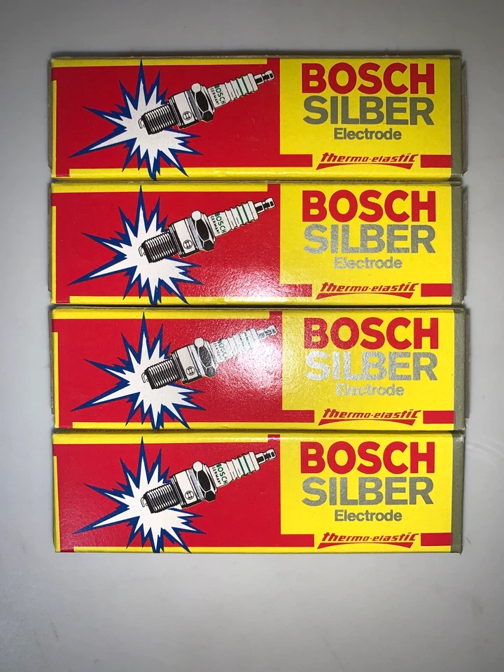 Juego 4 Bujías Electrodo Plata Porsche 928 y 944 NOS Bosch Parte # WR8DS Foto 1 de 2