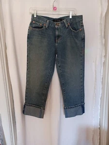Calvin Klein Cropped mit Bündchen Damen Jeans Gr. 10 Mid Rise 24" Schrittlänge 0093 - Bild 1 von 17