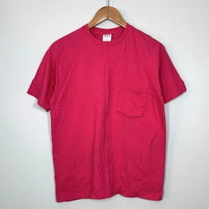 Vintage GAP Pocket T-Shirt Boxy S Blank USA Made 90s Boxy Single Stitch Pink - Picture 1 of 9