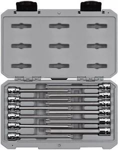 TEKTON - 3/8 Inch Drive Long Torx Bit Socket Set, 12-Piece (T10-T60) - Picture 1 of 8