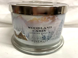 HOMEWORX von Harry Slatkin Woodland Cabin 4 Docht 18 Unzen Glas Kerze - Bild 1 von 3