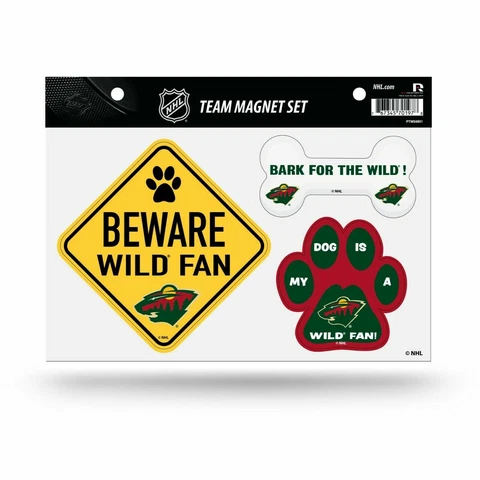 NEW! MINNESOTA WILD PET DOG MAGNET SHEET SET BEWARE FAN LICENSED Cover