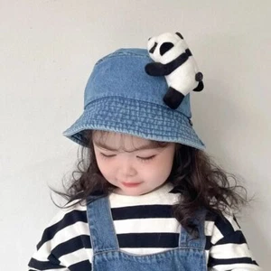 Panda Children Sun Visor Hat Cowboy UV-Resistant Baby Fisherman Hat Sun✨ - Picture 1 of 12