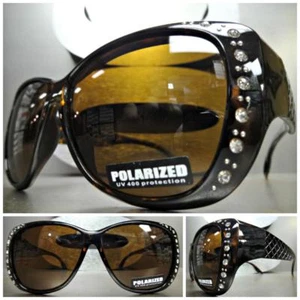 BLING WRAP AROUND DRIVING GAFAS DE SOL POLARIZADAS SOBRE EL MARCO MARRÓN DE AJUSTE DE VIDRIO RX - Imagen 1 de 10