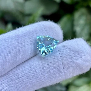 Sky Blue Topaz Hexagon Trillion Faceted Cut Loose Gemstone For Making Jewelry - Picture 1 of 4
