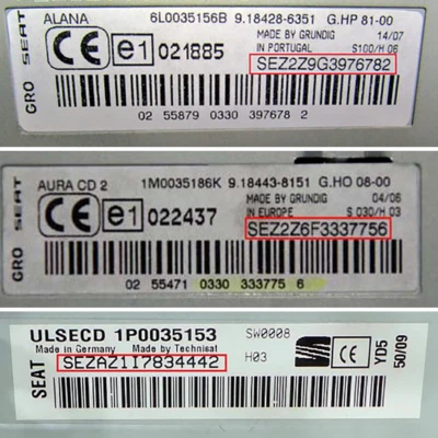 ✅AUDI RADIO CODE SEAT VW SKODA GOLF PASSAT POLO TIGUAN RNS 310 315 510 RCD 510✅ - Bild 1 von 4