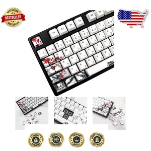 Ergonomic 135 Keys Cherry Profile Keycap Set - Stunning Plum Blossom Design - Picture 1 of 11