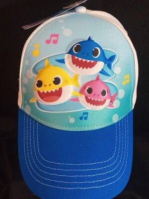 Baby Shark Children's Hat NEW 3D Pop Image Official Pink Fong Snapback ~Youth - Imagem 1 de 4