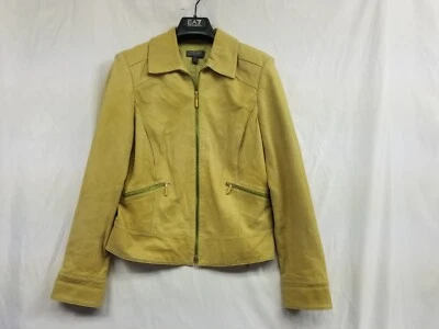 Classiques Entier Jacket Women's Small Green Leather Lined Full Zip Up - Image 1 of 4