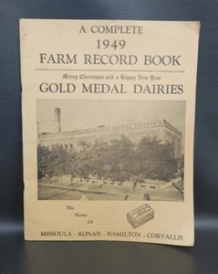 A Complete Farm Record Book 1949 Gold Medal Diaries Ephemera Christmas Gift - Bild 1 von 7