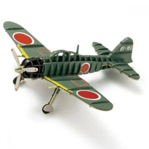 3D puzzle Paper Craft -  Model Zero Fighter Dark Green - Made In Japan - Picture 1 of 4