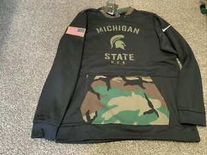 Nike Michigan State Spartans Camo Crew Shirt Men’s Size: XL NWT Military - Picture 1 of 5