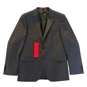 NWT Hugo Boss Men's Suit Separate Slim Fit Wool Blazer 50300652 Black Dark Gray