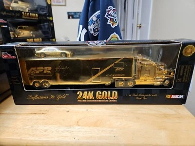 #33 Ken Schrader 1/64 24k Gold Plated Hauler & Car.  1 of 1500. - Image 1 of 3