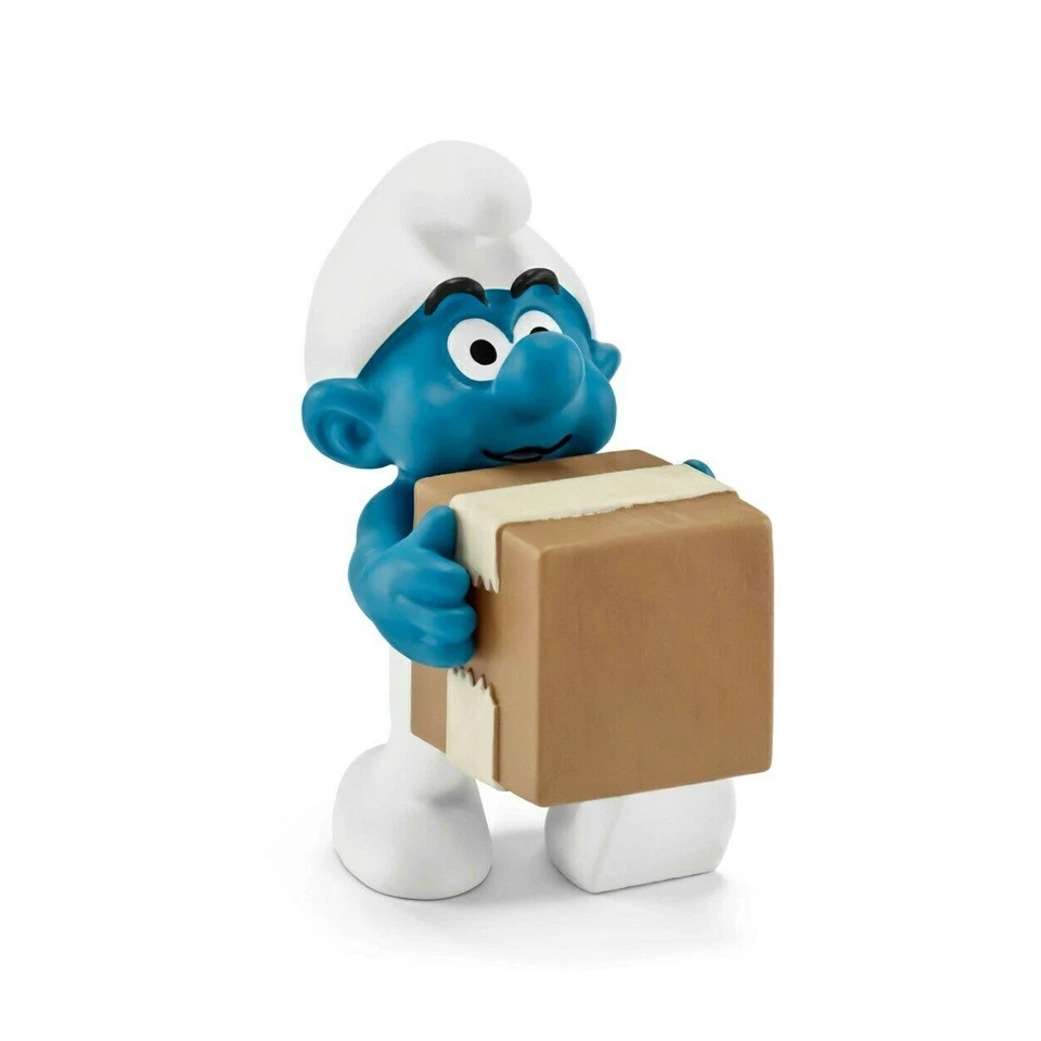 Schleich 20771 Logistics Smurf (2015 Series) Smurfs Schlümpfe Puffi Pitufos NEW - Image 1 of 1