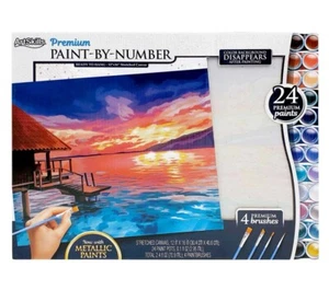ArtSkills 12" x 16" Paint by Number Art Kit nuovo con etichetta - Cabana - Foto 1 di 10