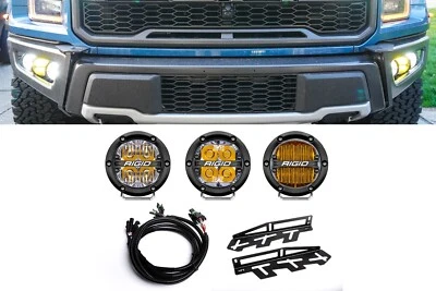 Kit de luces antiniebla rígidas 360 redondas Ford Raptor 2017-2020 combo #3 F-150 2018 2019 Foto 1 de 4