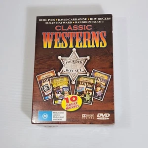 Classic Westerns: 10 Great Movies - 4 DVD Boxset All Regions Brand New & Sealed - Picture 1 of 7