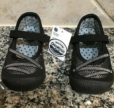 OshKosh B'Gosh Toddler Little Girl Slip On Franci Bump, Black Size 5  4A-3103 - Image 1 of 4