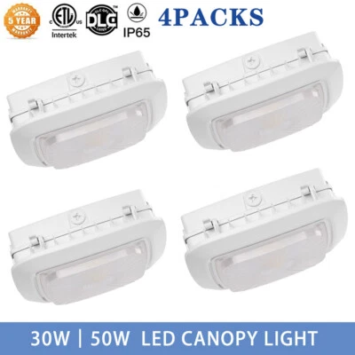 YAO-LITE 4PACK LED Canopy Gas Station Light Outdoor Parking Garage Light Fixture 30W 50W