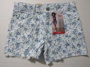 Pantalones Cortos Levis Niñas Jóvenes Elastizados Novia Azul Flores 12 Reg Nuevos con Etiquetas - Imagen 1 de 7