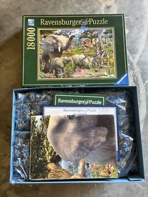 Ravensburger At The Waterhole 18000 Piece Jigsaw Puzzle New! - G - Image 1 of 4