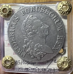 Moneda Prusia Federico II Taler 1785 A Sellada BB / Spl Subalpina - Imagen 1 de 3