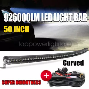 Silm 52 Curved LED Light Bar Spot Flood Combo Offroad Driving for Truck Roof 4WD - Picture 1 of 11