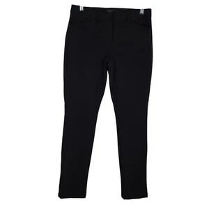 Theory Dress Pants Womens 8 black nylon stretch Classic Slim leg Quiet Luxury - Picture 1 of 12