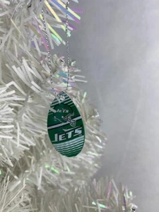 NFL New York Jets Vintage Teardrop Spinner Christmas Tree Ornament - Picture 1 of 3