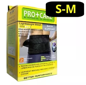 Pro+Care Back Lightweight Mesh Support Small-Med Lumbar Spine ProCare Brace - Picture 1 of 2