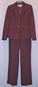 JONES NEW YORK LADIES 2 PC LEXINGTON AVE BROWN PANTS SUIT SIZE NEW WITH TAGS - Picture 1 of 9