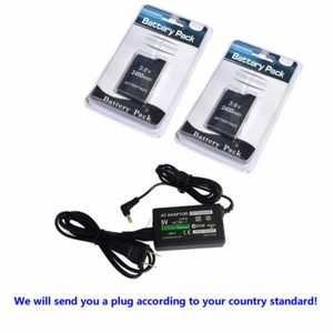2x Battery +Adapter For Sony PSP 2000/2001/2003/2004 Slim PSP 3000 Lite And 3003 - Picture 1 of 9