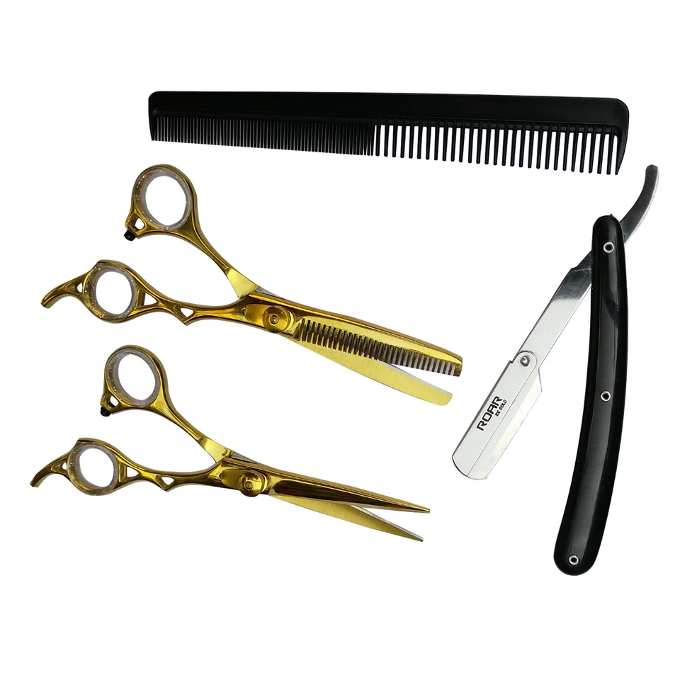 Kits de tesouras de corte de cabelo para barbeiro profissional ROAR - Imagem 1 de 1