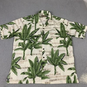 Tori Richard Hemd Large Grün Viskose Tropical Print Kurzarm Knopfleiste Vintage - Bild 1 von 9