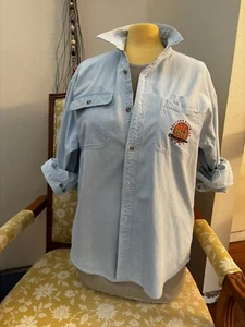 Vintage 90s Warner Bros Looney Tunes Chambray Shirt - Picture 1 of 10