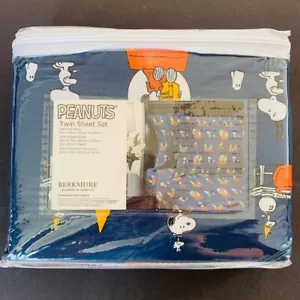 PEANUTS Halloween 3 PC TWIN SHEET SET Snoopy Woodstock Pumpkin Witch Ghost - Picture 1 of 4