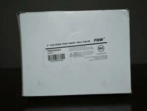 FNW 1" PVC EPDM Full Port True-Union Ball Vale with NPT and SW Ends - Picture 1 of 2